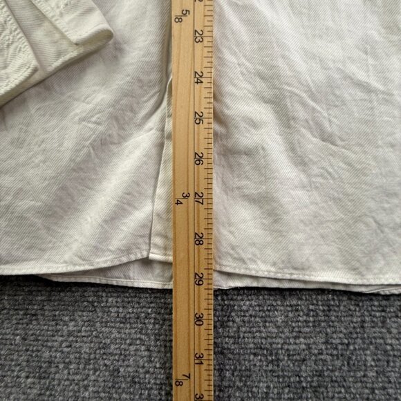 Massimo Dutti White Long Sleeve Button Up Shirt Cutaway Size 15.5 French Cuff - Picture 3 of 16